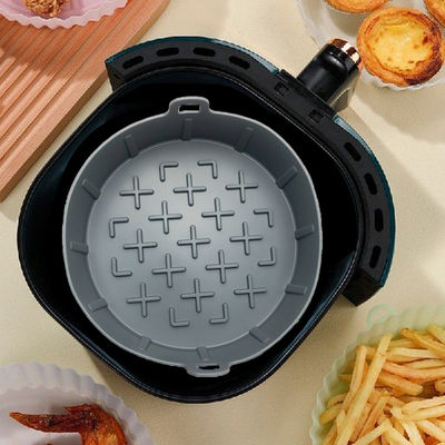 Fryer αέρα εργαλείων κουζινών σιλικόνης τροφίμων ασφαλές εύκολο καθαρίζοντας επαναχρησιμοποιήσιμο καλάθι σκαφών της γραμμής δοχείων