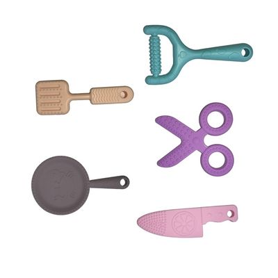 5 ελεύθερο προσαρμοσμένο χρώμα σιλικόνης BPA Teether μωρών κομματιού μη τοξικό