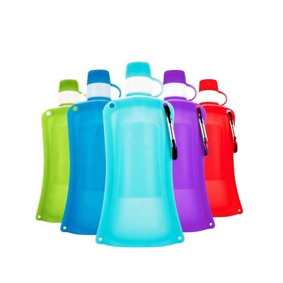 0.5L πτυσσόμενο μπουκάλι νερό μπουκαλιών νερό σιλικόνης φορητό υπαίθριο αθλητικό καθημερινά