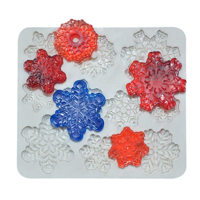 Fondant κέικ σιλικόνης η σιλικόνη φορμάρει Snowflake Diy βαθμού τροφίμων τη χειροποίητη μορφή