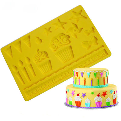 Πολυ Fondant γενεθλίων εργαλείων ψησίματος σιλικόνης στρώματος γαμήλιο φόρμες για το κέικ