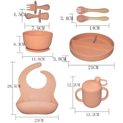 Τροφίμων βαθμού Τροφή σετ Σιλικόνη Suction Plate Σετ με Σιλικόνη Suction και κουτάλι