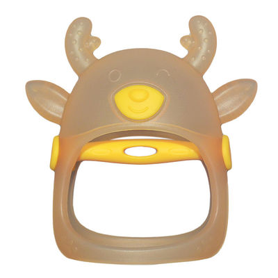 Τύπος σιδηροτροφικών σκευών Σιλικόνη Baby Teether μη τοξική ομαλή επιφάνεια