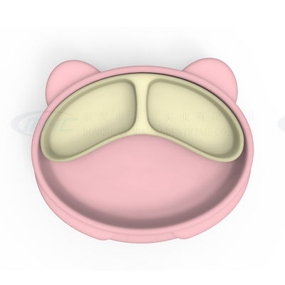MHC Custom Animal Panda Baby Feeding Plate Bpa Free Μη τοξική εστίαση Suction Silicone Plate