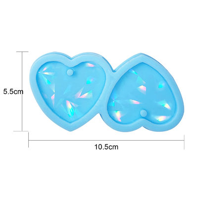 MHC Love Shape UV Σιλικόνη Εποξυδερμίδιο Σκουπίδια Κοσμήματα Καρδιά Κεραμίδιο Μασέλια Ολογραφικά σκουλαρίκια Σκουπίδια Σκουπίδια