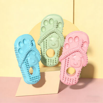 Durable Anti-Slip Pet Toy Dog Slippers TPR Chew Teeth Cleaning Toy Playful Dog Food Grade Teeth Cleaning